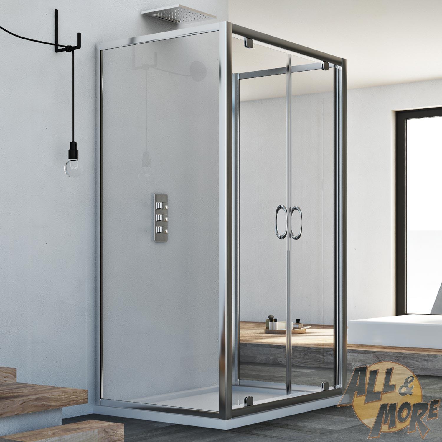 Cabina Doccia Chiusa Sopra.Box Doccia 70x90x70 3 Tre Lati Vetro Trasparente 2 Ante A Battente Cabina Saloon Ebay