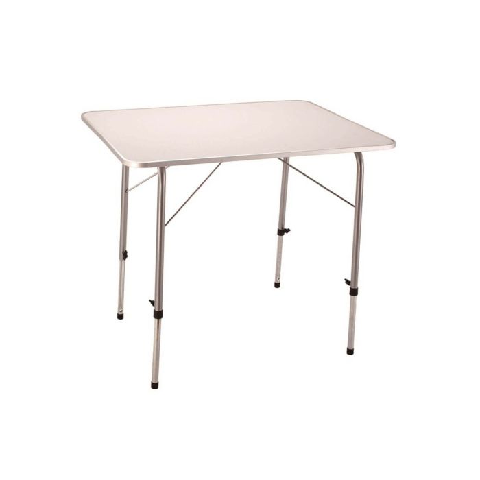 Tavolo pieghevole con struttura in metallo verniciato e piano