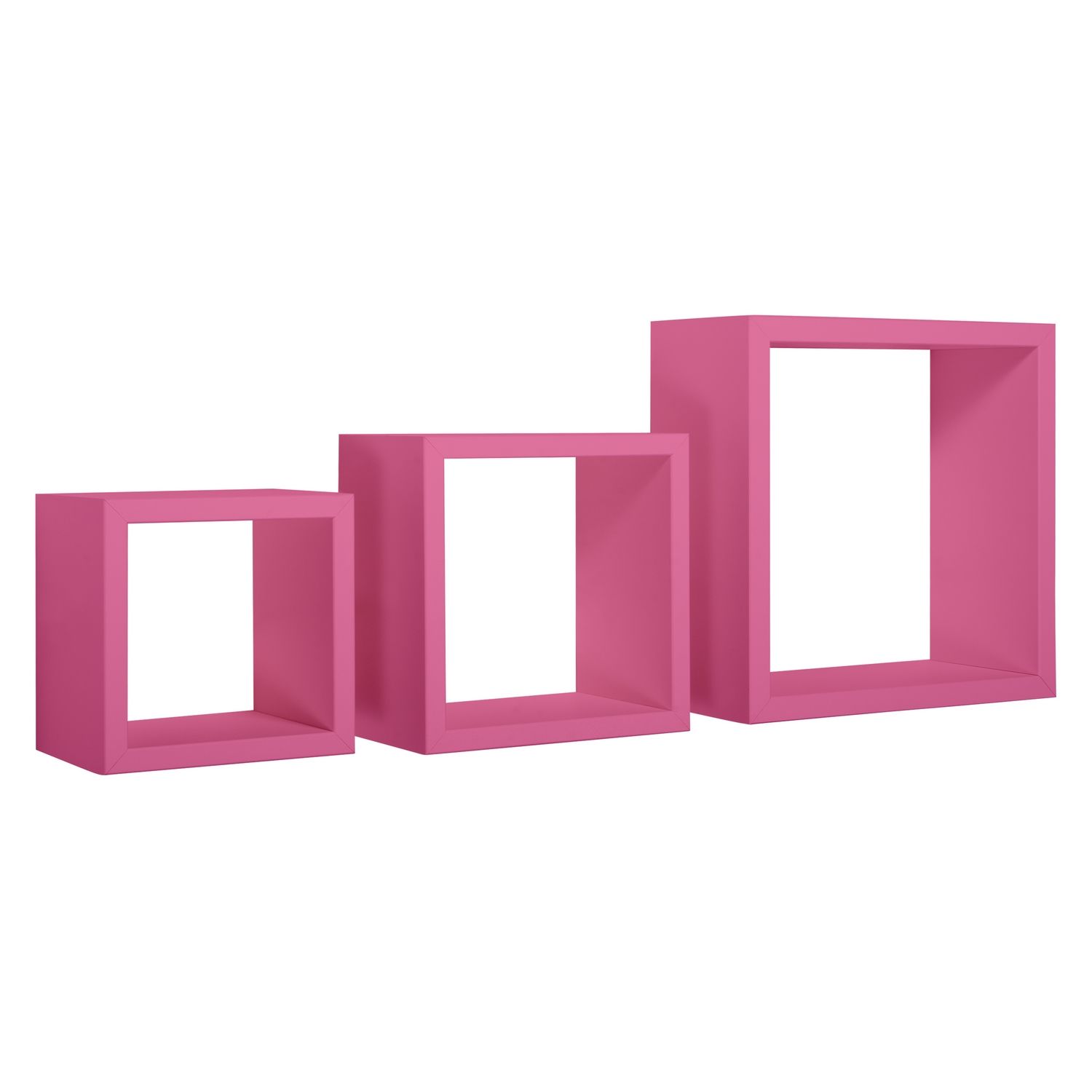 Box Doccia .it - Mensole a cubo da parete set di 3 pz componibile colore  Fucsia mod. Rubic