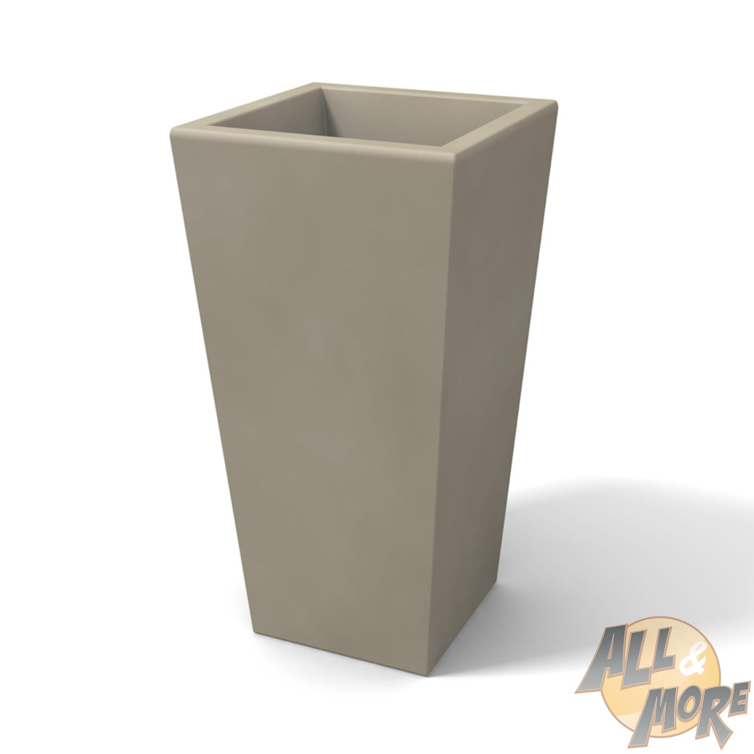 Vasi Da Esterno Alti 80 Cm.Vaso Resina Alto Quadrato Tortora Grigio Cm Areddo Interno Esterno Made In Italy Ebay