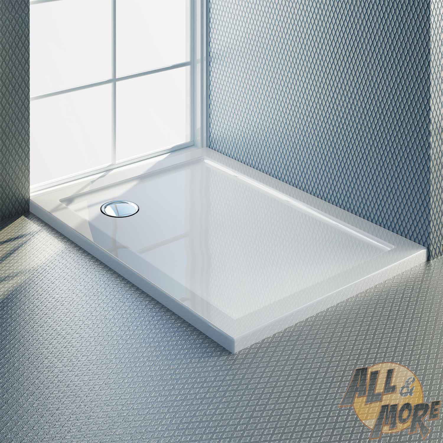 Piatto Doccia Angolare 80x90.Piatto Doccia Acrilico 80x90 Cm Rettangolare Angolare Bianco Ultra Slim Bagno Ebay